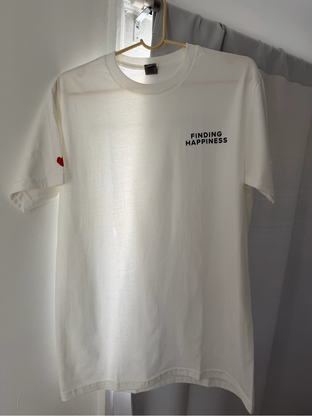 ROWOON- FINDING HAPPINESS Collection: White Short Sleeve Tee